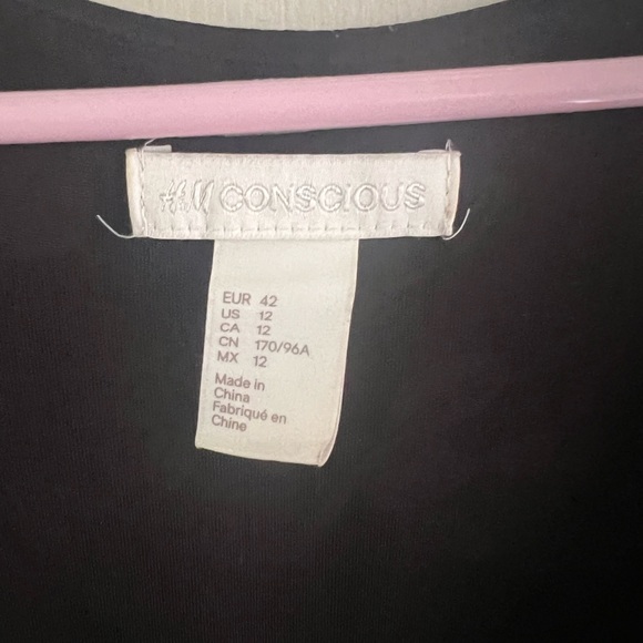 H&M Black Floral Maxi Dress, Size 12 - Picture 3 of 3